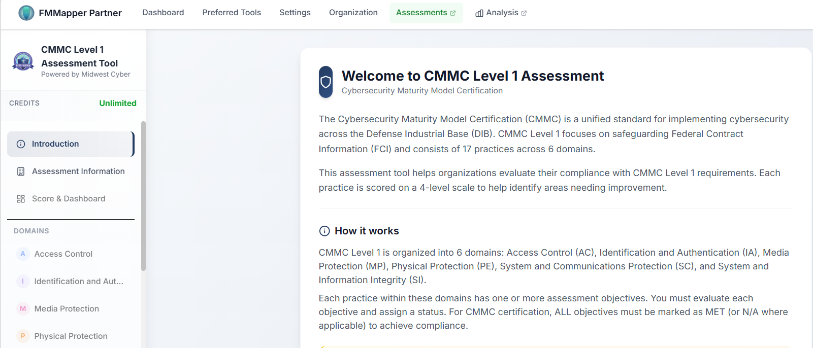 CMMC Level 1 Assessment | FrameworkMapper